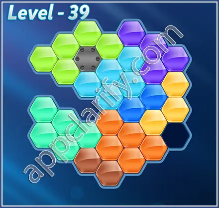 Block! Hexa Puzzle Hexa-art2 Level 39 Solution