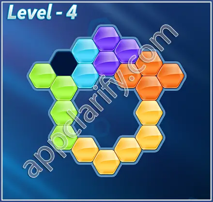 Block! Hexa Puzzle Hexa-art2 Level 4 Solution