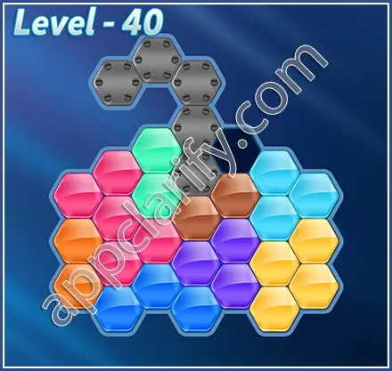 Block! Hexa Puzzle Hexa-art2 Level 40 Solution