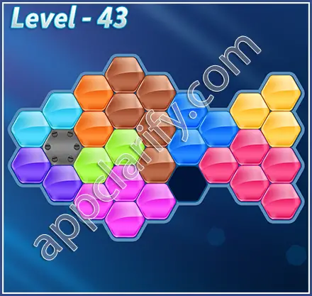 Block! Hexa Puzzle Hexa-art2 Level 43 Solution