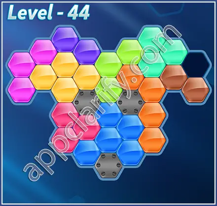 Block! Hexa Puzzle Hexa-art2 Level 44 Solution