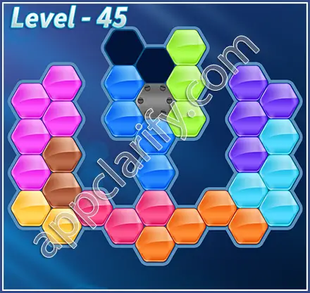 Block! Hexa Puzzle Hexa-art2 Level 45 Solution