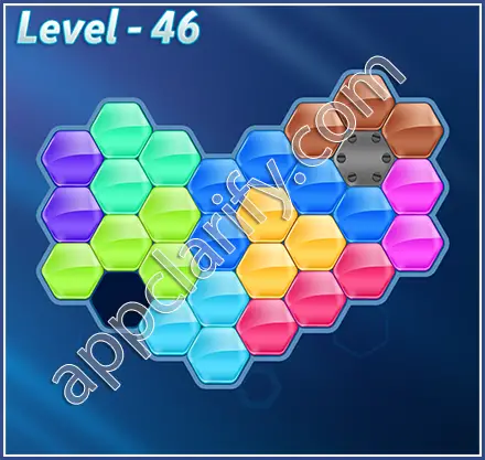Block! Hexa Puzzle Hexa-art2 Level 46 Solution