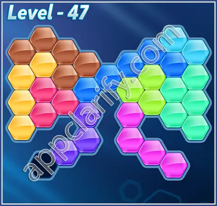 Block! Hexa Puzzle Hexa-art2 Level 47 Solution