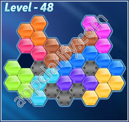 Block! Hexa Puzzle Hexa-art2 Level 48 Solution