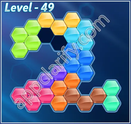 Block! Hexa Puzzle Hexa-art2 Level 49 Solution