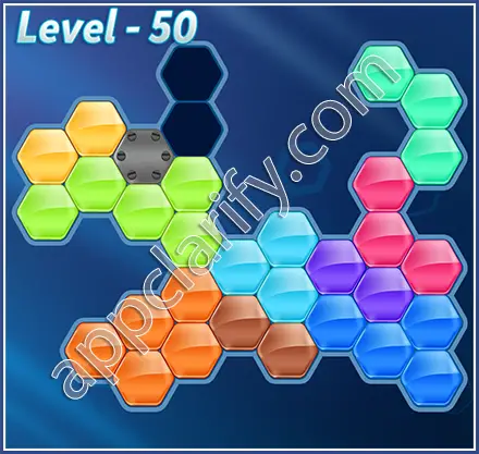 Block! Hexa Puzzle Hexa-art2 Level 50 Solution