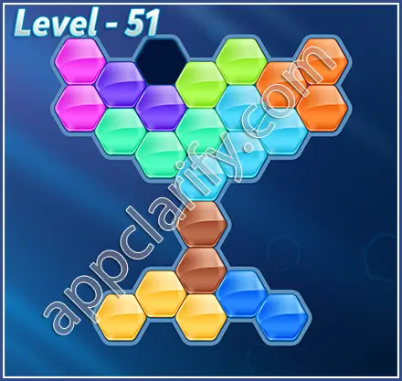 Block! Hexa Puzzle Hexa-art2 Level 51 Solution