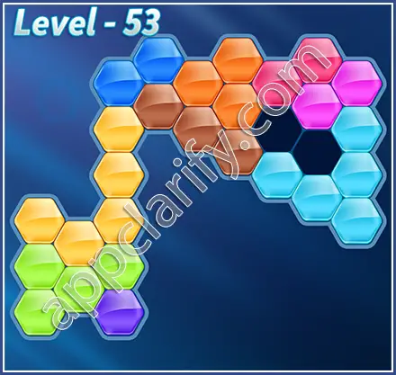 Block! Hexa Puzzle Hexa-art2 Level 53 Solution