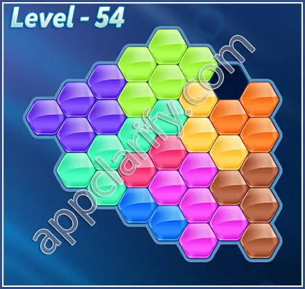 Block! Hexa Puzzle Hexa-art2 Level 54 Solution