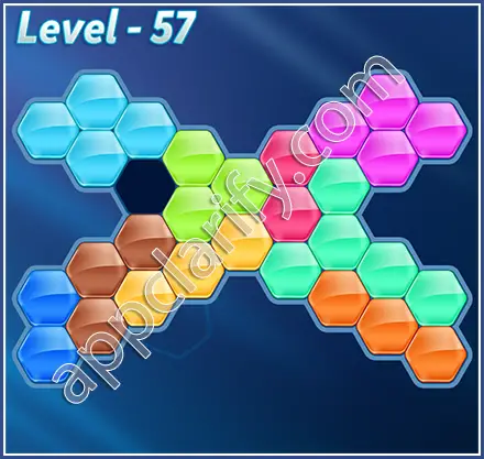 Block! Hexa Puzzle Hexa-art2 Level 57 Solution