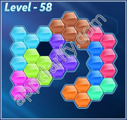Block! Hexa Puzzle Hexa-art2 Level 58 Solution