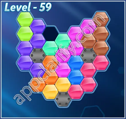 Block! Hexa Puzzle Hexa-art2 Level 59 Solution