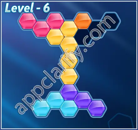 Block! Hexa Puzzle Hexa-art2 Level 6 Solution