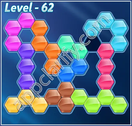 Block! Hexa Puzzle Hexa-art2 Level 62 Solution