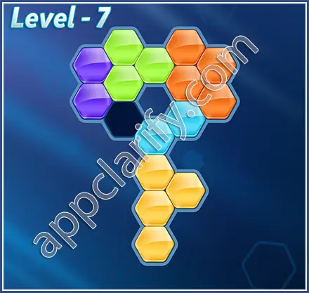 Block! Hexa Puzzle Hexa-art2 Level 7 Solution