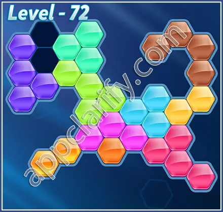 Block! Hexa Puzzle Hexa-art2 Level 72 Solution