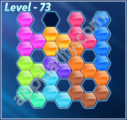 Block! Hexa Puzzle Hexa-art2 Level 73 Solution