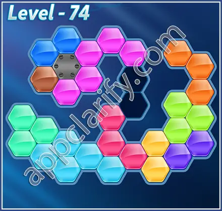 Block! Hexa Puzzle Hexa-art2 Level 74 Solution