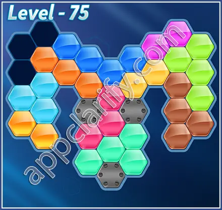 Block! Hexa Puzzle Hexa-art2 Level 75 Solution