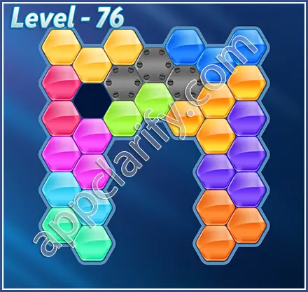 Block! Hexa Puzzle Hexa-art2 Level 76 Solution