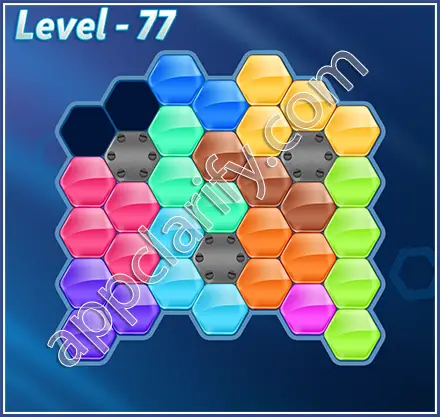 Block! Hexa Puzzle Hexa-art2 Level 77 Solution