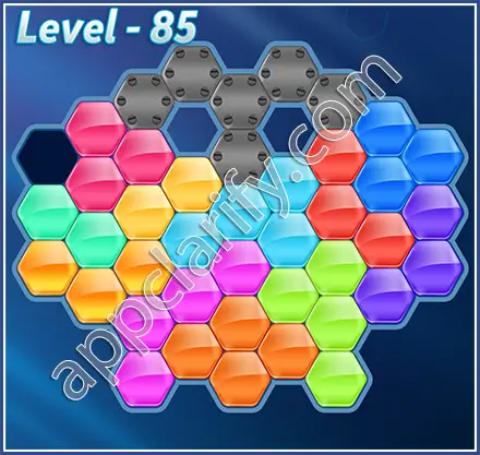Block! Hexa Puzzle Hexa-art2 Level 85 Solution