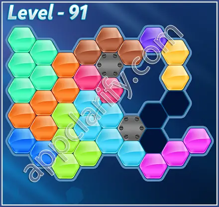 Block! Hexa Puzzle Hexa-art2 Level 91 Solution