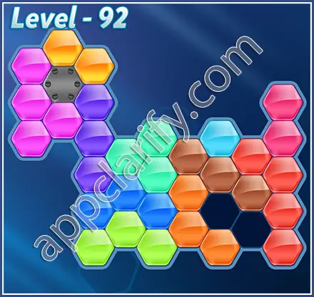 Block! Hexa Puzzle Hexa-art2 Level 92 Solution