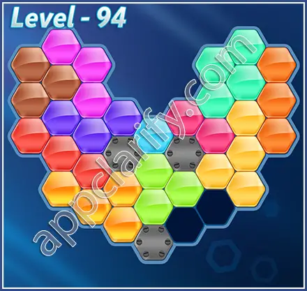 Block! Hexa Puzzle Hexa-art2 Level 94 Solution