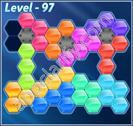Block! Hexa Puzzle Hexa-art2 Level 97 Solution