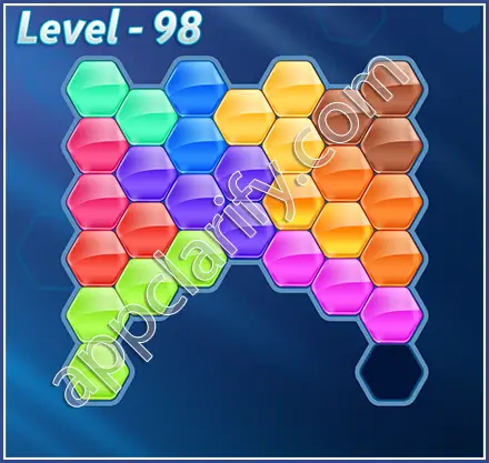 Block! Hexa Puzzle Hexa-art2 Level 98 Solution