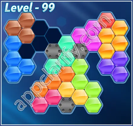 Block! Hexa Puzzle Hexa-art2 Level 99 Solution