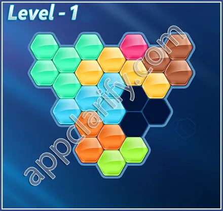 Block! Hexa Puzzle Rainbow D Level 1 Solution
