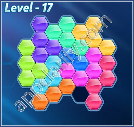 Block! Hexa Puzzle Rainbow D Level 17 Solution