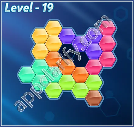 Block! Hexa Puzzle Rainbow D Level 19 Solution