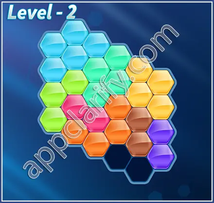 Block! Hexa Puzzle Rainbow D Level 2 Solution