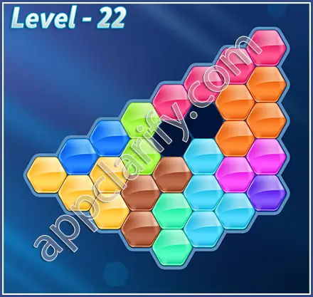 Block! Hexa Puzzle Rainbow D Level 22 Solution