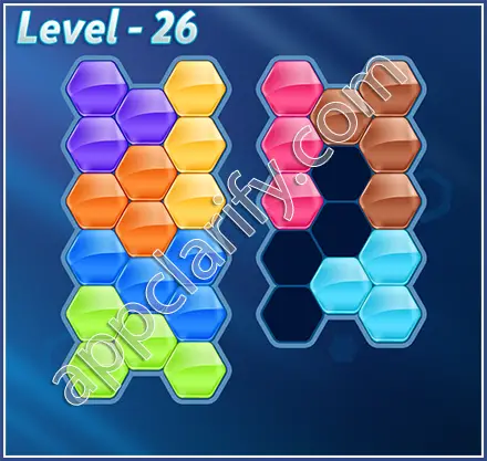 Block! Hexa Puzzle Rainbow D Level 26 Solution