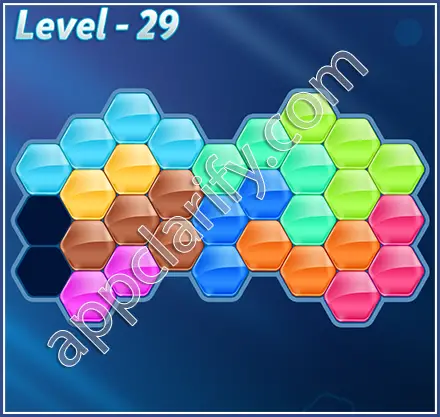 Block! Hexa Puzzle Rainbow D Level 29 Solution