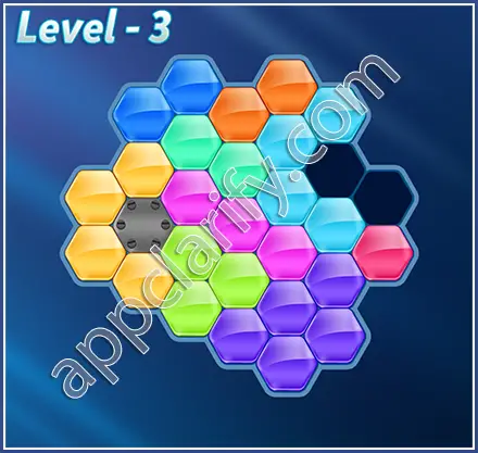 Block! Hexa Puzzle Rainbow D Level 3 Solution