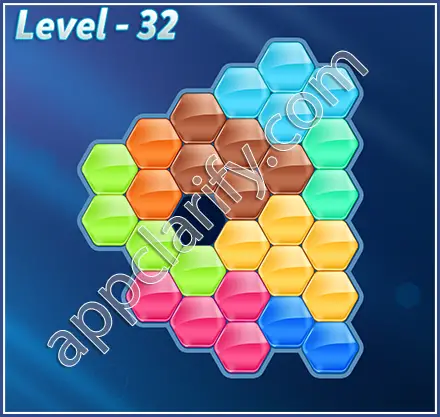 Block! Hexa Puzzle Rainbow D Level 32 Solution