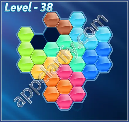 Block! Hexa Puzzle Rainbow D Level 38 Solution