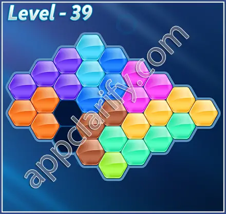Block! Hexa Puzzle Rainbow D Level 39 Solution