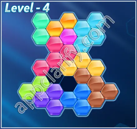 Block! Hexa Puzzle Rainbow D Level 4 Solution