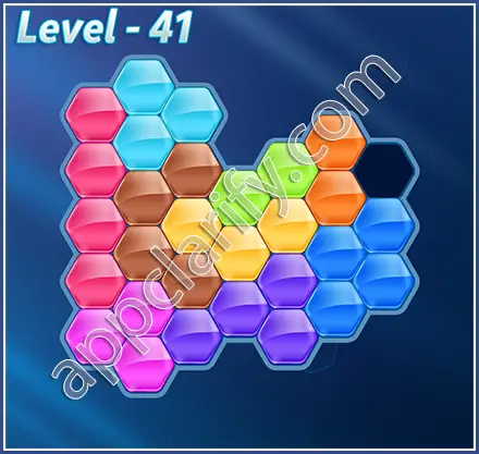 Block! Hexa Puzzle Rainbow D Level 41 Solution