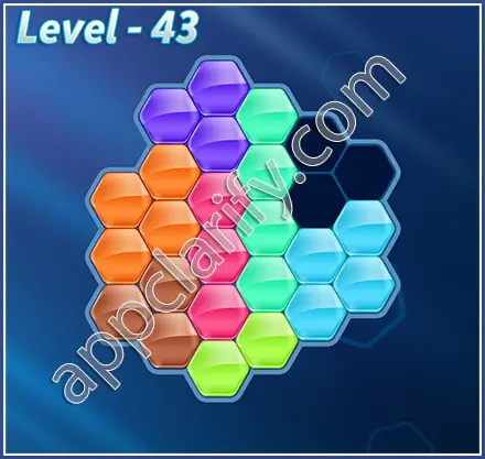 Block! Hexa Puzzle Rainbow D Level 43 Solution