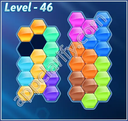 Block! Hexa Puzzle Rainbow D Level 46 Solution