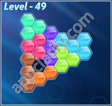 Block! Hexa Puzzle Rainbow D Level 49 Solution