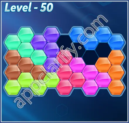 Block! Hexa Puzzle Rainbow D Level 50 Solution